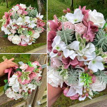 wedding bouquet of artificial flowers