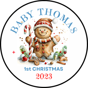 personalised baby's first christmas bauble