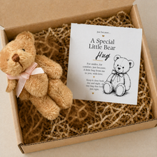 personalised petite plush jointed teddy bear with pink ribbon bow - key ring gift