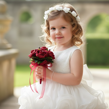 a bridesmaids bouquet featuring foam roses and crystals - choice of rose colour