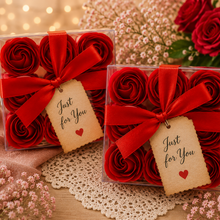 9 Red Soap Rose Gift Box, Just For You Gift, Pamper Gift for Her