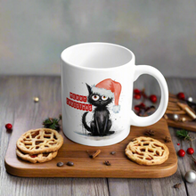 a ceramic gift mug from our black cat collection - 'merry christmas'