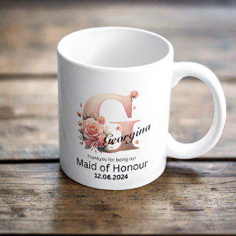 personalised maid of honour mug gift