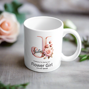 personalised flowergirls mug