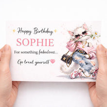 Personalised birthay Money Envelope for Kids | cat Cash Gift Holder | Custom Treat Wallet | Gift for Children