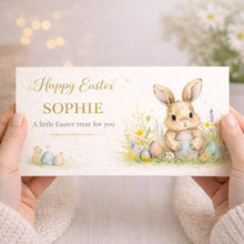 Personalised Easter Money Envelope for Kids | Bunny Cash Gift Holder | Custom Easter Treat Wallet | Easter Bunny Gift for Children