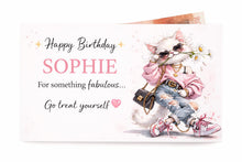 Personalised birthay Money Envelope for Kids | cat Cash Gift Holder | Custom Treat Wallet | Gift for Children