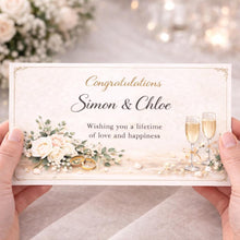 personalised wedding Money Envelope for the bride and groom