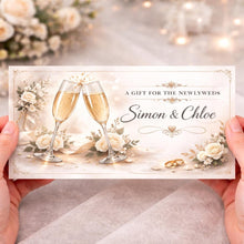 personalised wedding Money Envelope for the bride and groom