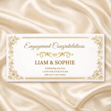 Personalised Engagement Money Envelope, Wedding Gift Cash Holder,