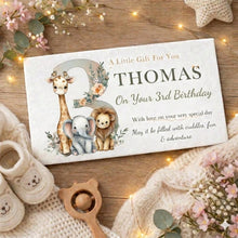 Money Envelope personalised with age and name| custom money Gift Holder | safari animals