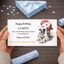 Personalised Money Envelope | Custom birthday money Gift Holder for a boy