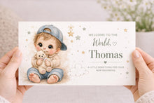 Personalised Baby money Envelope, New Baby Gift, Custom Newborn Card, Baby Girl Gift, Baby Boy Gift, Welcome Baby Keepsake