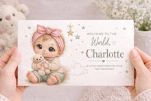 Personalised Baby money Envelope, New Baby Gift, Custom Newborn Card, Baby Girl Gift, Baby Boy Gift, Welcome Baby Keepsake