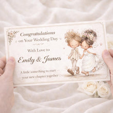 bride and groom personalised wedding Money Envelope