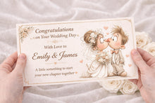 bride and groom personalised quirky wedding Money Envelope