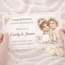 bride and groom personalised wedding Money Envelope
