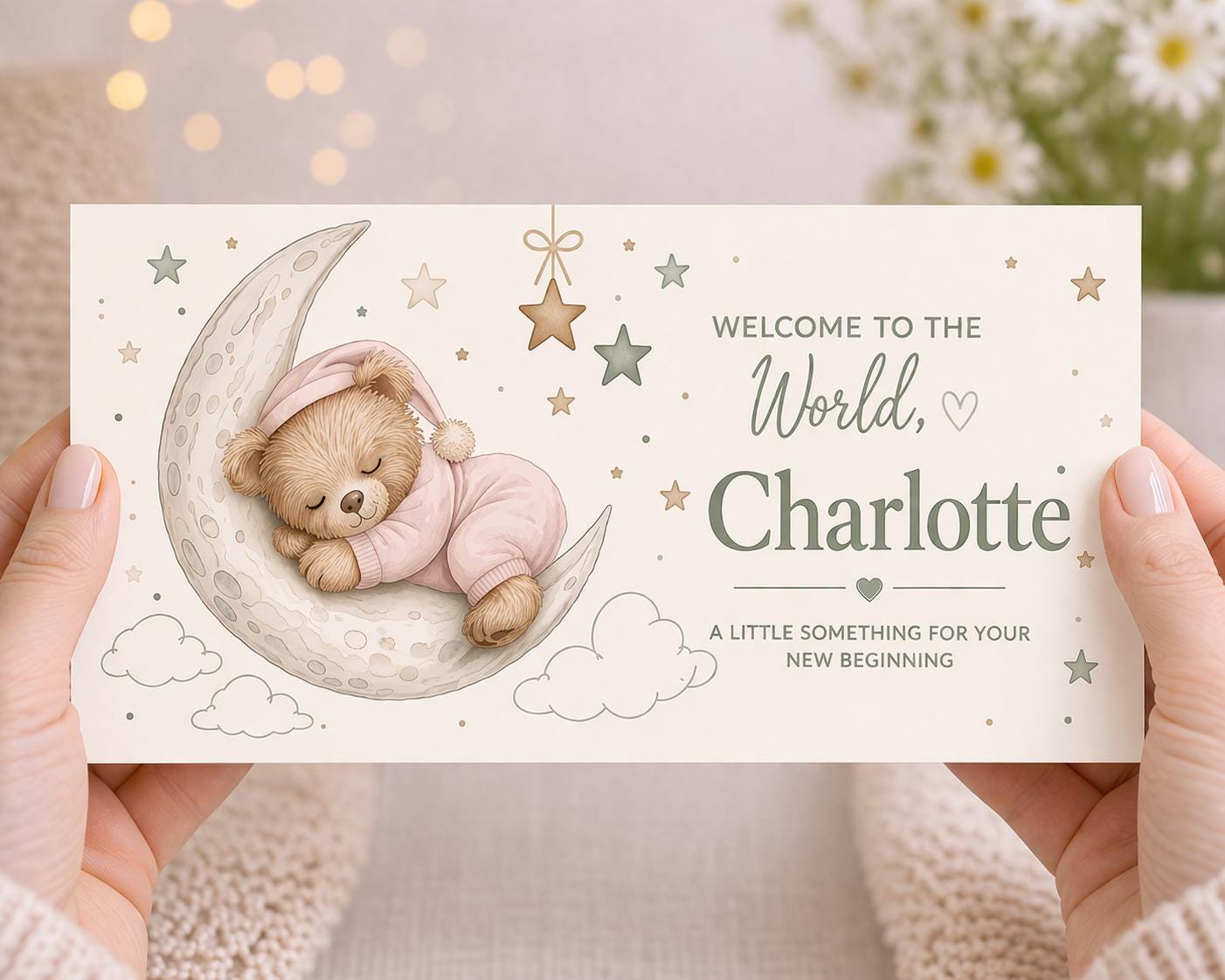 Personalised Baby Money Envelope, New Baby Gift, Baby Shower Gift, Cus ...