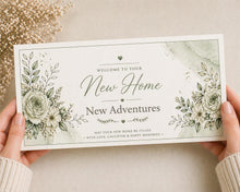 New Home Card Set, Luxury Housewarming Cards, Floral New Home Gift Cards, Elegant Moving House Card Bundle, Neutral Pink or Sage Green Cards