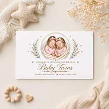 Twins 1st Birthday Money Envelope | Boy Girl Twins Card | Twin Boys Twin Girls First Birthday Gift Money Wallet | Personalised Names