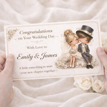 bride and groom personalised wedding Money Envelope