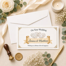 Mr & Mrs personalised wedding Money Envelope