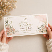 Personalised  wedding money Envelope, DL Gift Holder, Custom Name Gift, Cash Envelope, wedding Gift