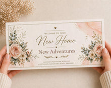 New Home Card Set, Luxury Housewarming Cards, Floral New Home Gift Cards, Elegant Moving House Card Bundle, Neutral Pink or Sage Green Cards