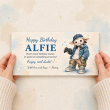 Personalised Birthday Money Envelope | Custom money Gift Holder for a boy