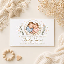 Twins 1st Birthday Money Envelope | Boy Girl Twins Card | Twin Boys Twin Girls First Birthday Gift Money Wallet | Personalised Names