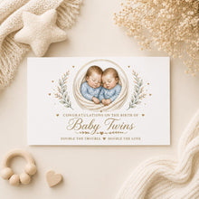 Twins 1st Birthday Money Envelope | Boy Girl Twins Card | Twin Boys Twin Girls First Birthday Gift Money Wallet | Personalised Names