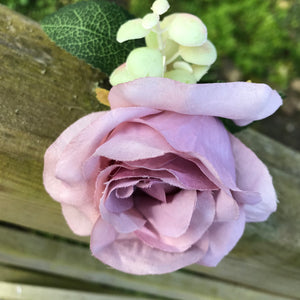 a wedding bouquet collection of pink and mauve flowers