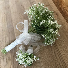 A wedding bouquet collection of artificial Gypsophila