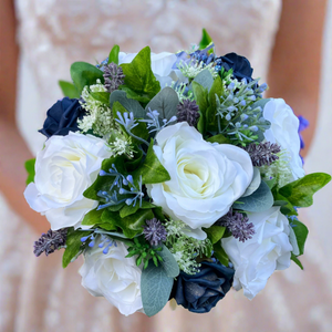 wedding bouquet of artifcial flowers