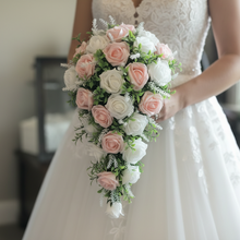 A wedding bouquet collection of foam roses in a choice of rose colour