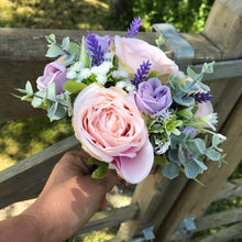 wedding bouquet collection featuring blush and lilac artificial Flowers