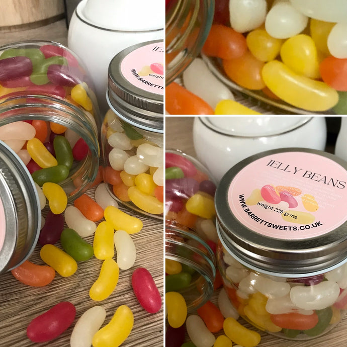 Jelly Beans in glass jar- suitable for vegans