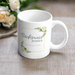 personalised bridesmaids ceramic gift mug