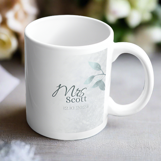 personalised ceramic mug -  wedding gift for the new mr and mrs