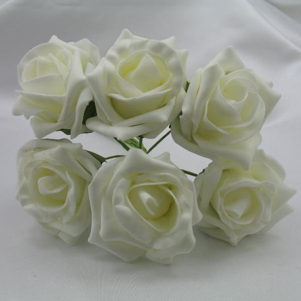 6cm ivory foam roses