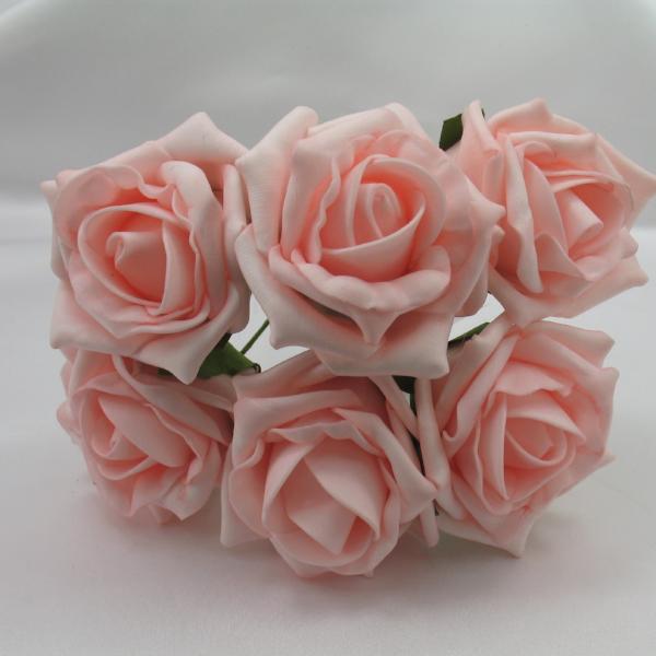 6cm light coral foam roses