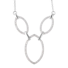 simulated diamond necklace in 925 silver