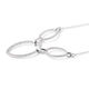 Simulated Diamond Necklace in Rhodium Plated Sterling Silver