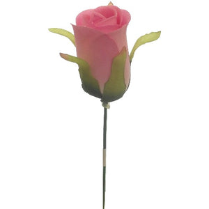 An artificial silk rose corsage (available in a range of colours)