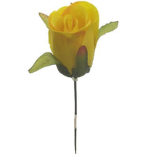 An artificial silk rose corsage (available in a range of colours)