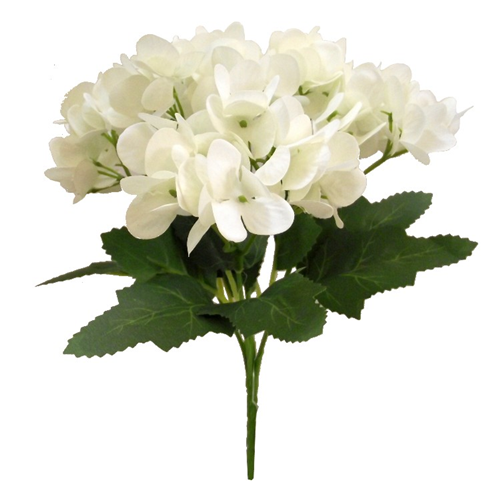 ivory faux silk hydrangea flowers