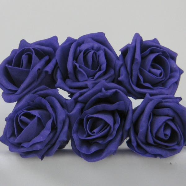 6cm purple foam roses