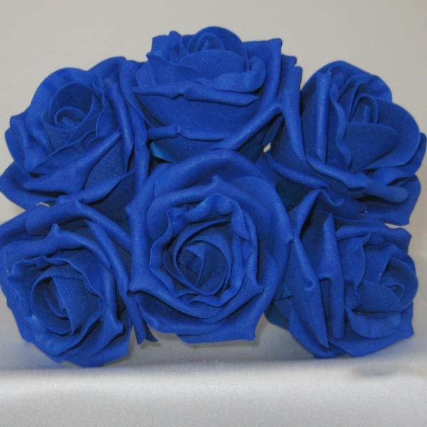 6cm royal blue foam roses