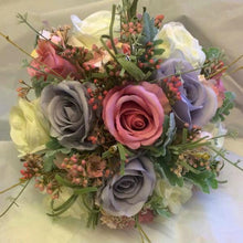 lilac grey pink brides bouquet