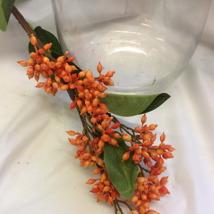 artificial orange janpanese flower spray